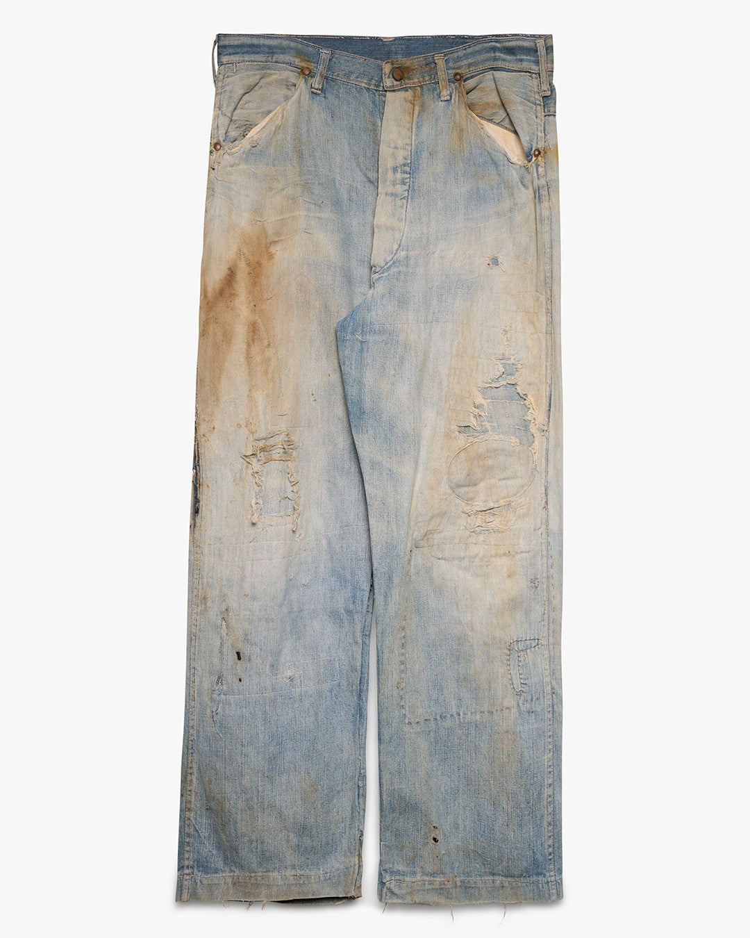 Sun Faded/Dirt-Stained Carpenter Jeans