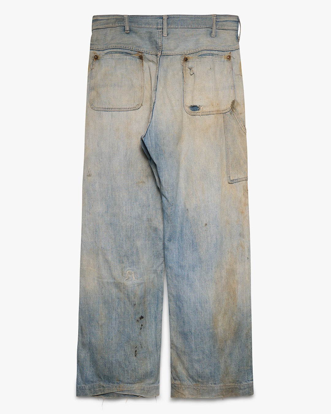 Sun Faded/Dirt-Stained Carpenter Jeans