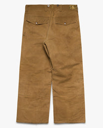 Faded Tan Suspender Button Canvas Double Knee Pants