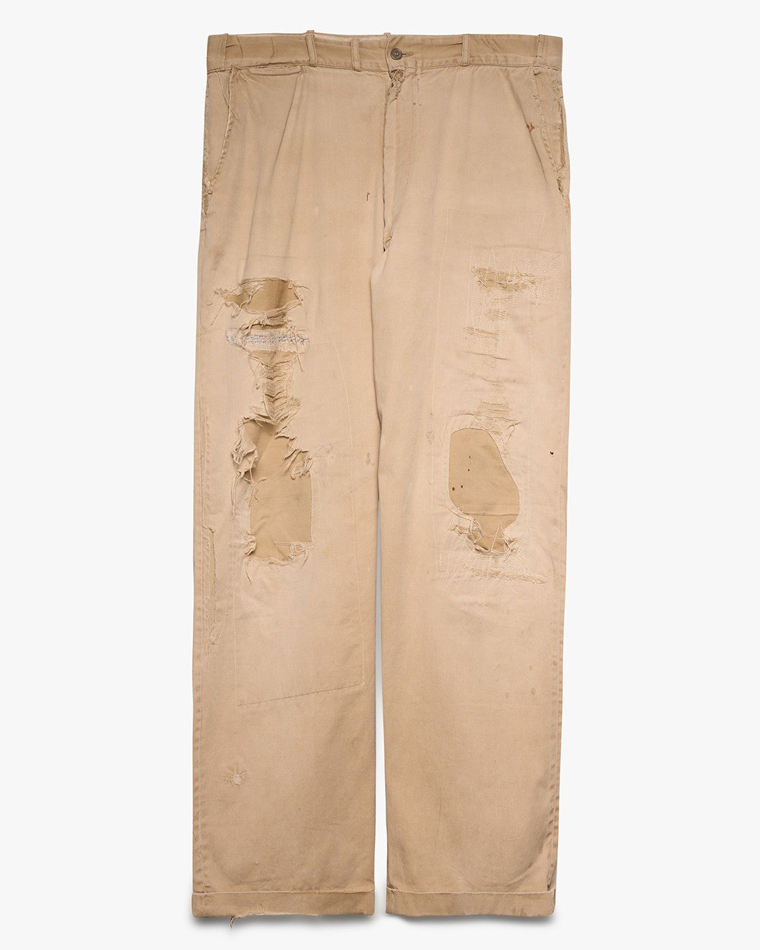 Thrashed/Repaired Tan Chinos