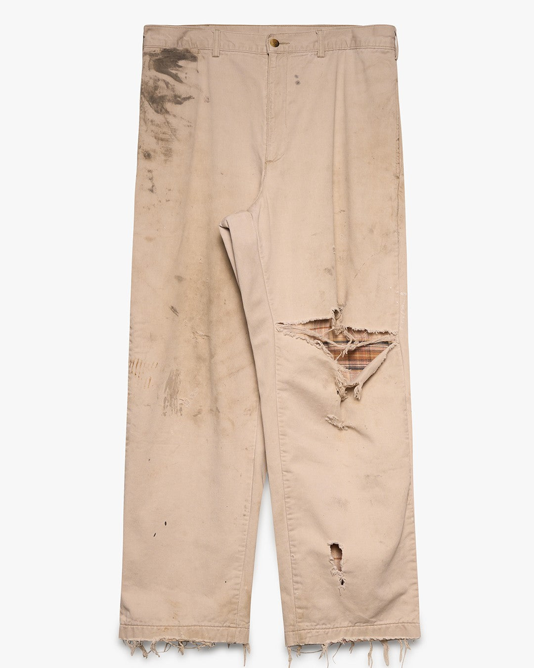 Thrashed/Blanket Lined Pleated Khaki Pants