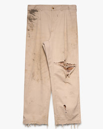 Thrashed/Blanket Lined Pleated Khaki Pants