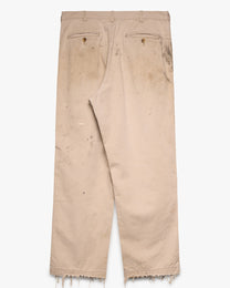 Thrashed/Blanket Lined Pleated Khaki Pants