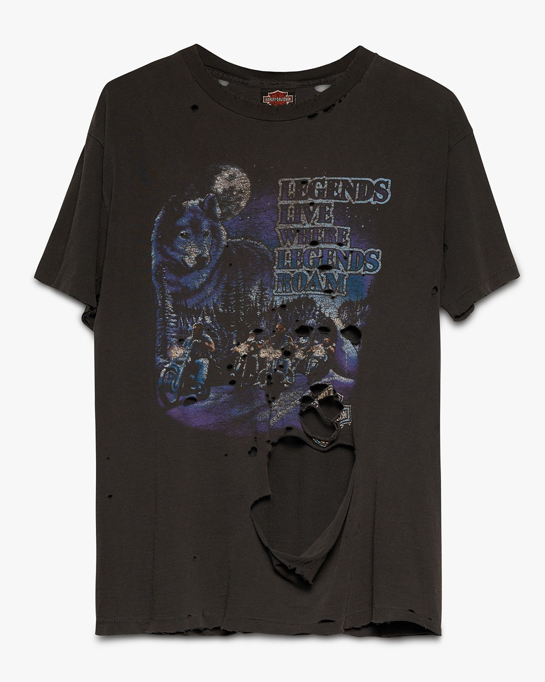 Thrashed Harley Davidson Wolf Tee