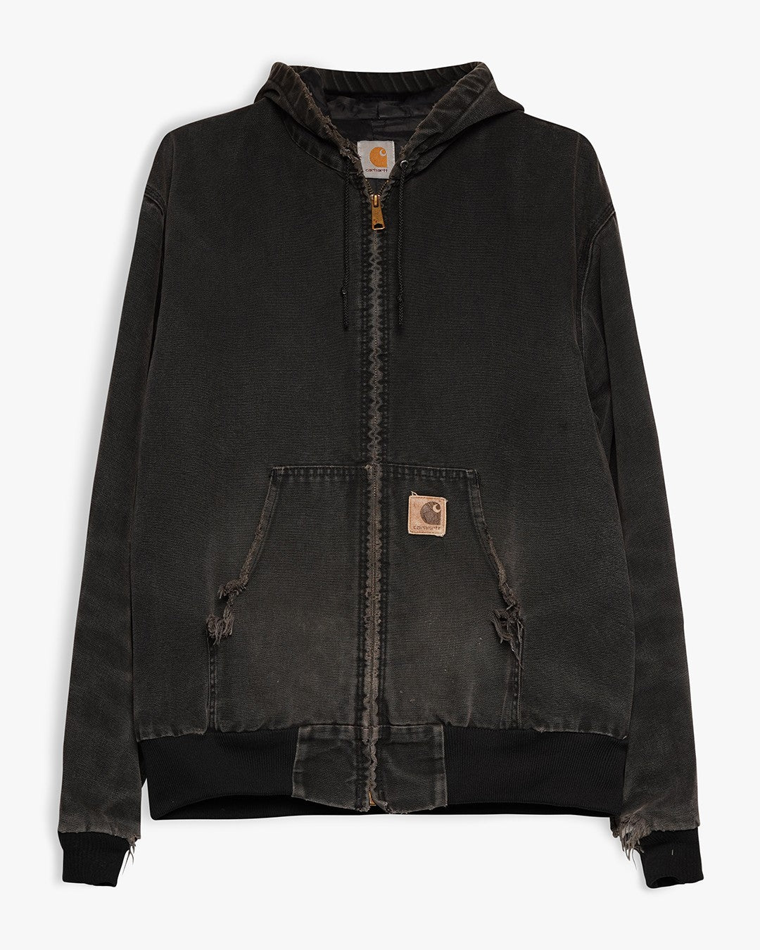 Faded Black Carhartt Hooded