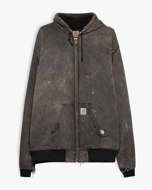 Faded Black Carhartt Hooded