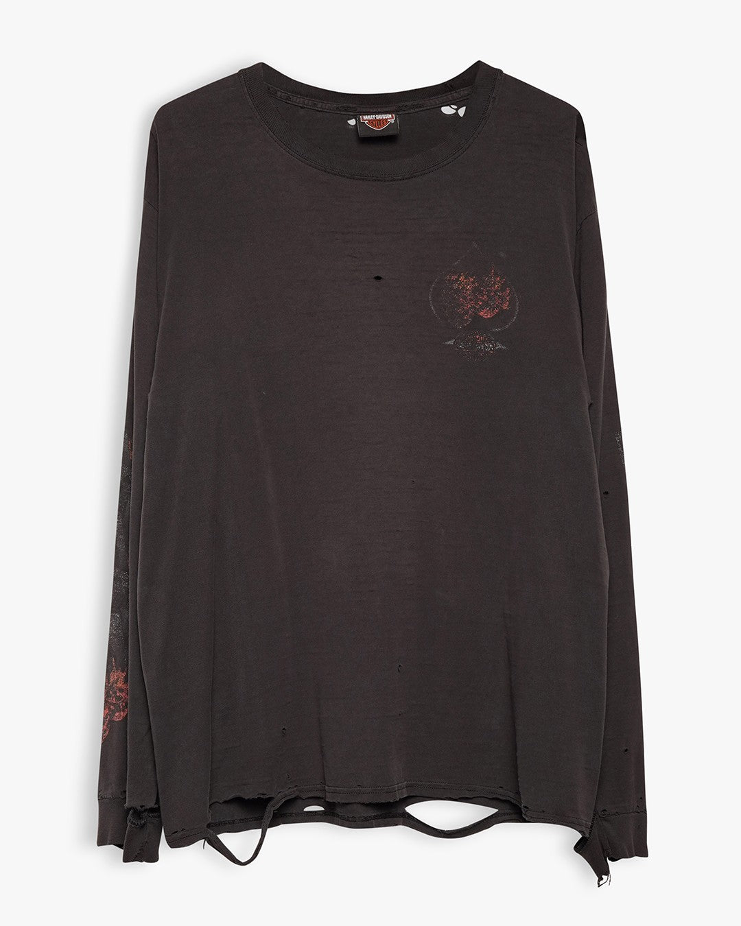 Distressed Harley Spade Long Sleeve Shirt