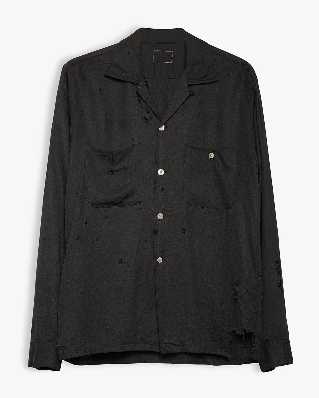 Black Rayon Button Down