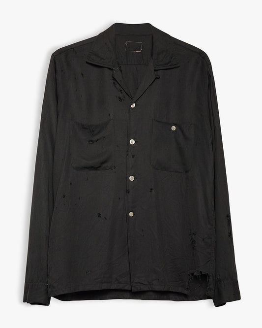 Black Rayon Button Down