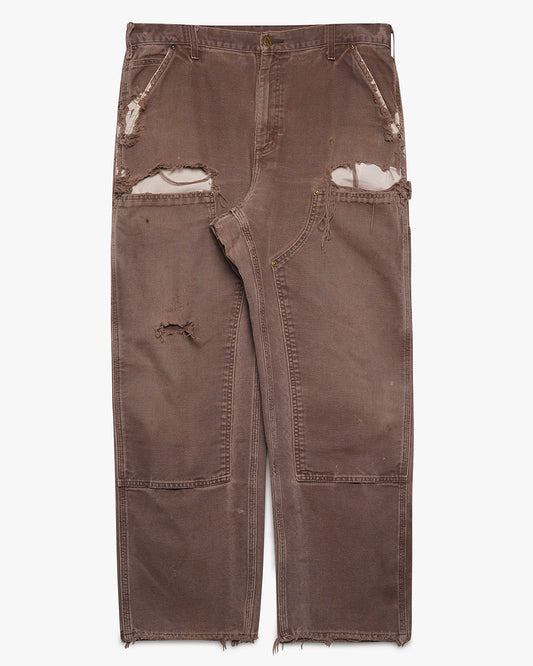 Distressed Brown Carhartt Double Knee
