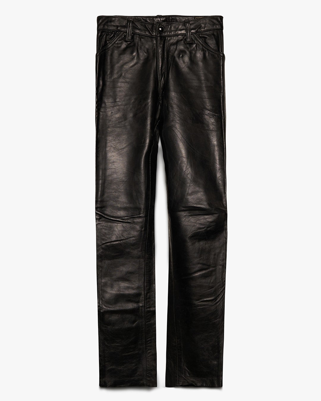 Leather Flared Moto Pants