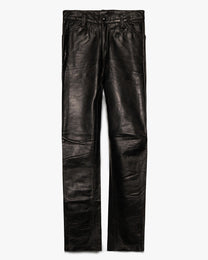 Leather Flared Moto Pants