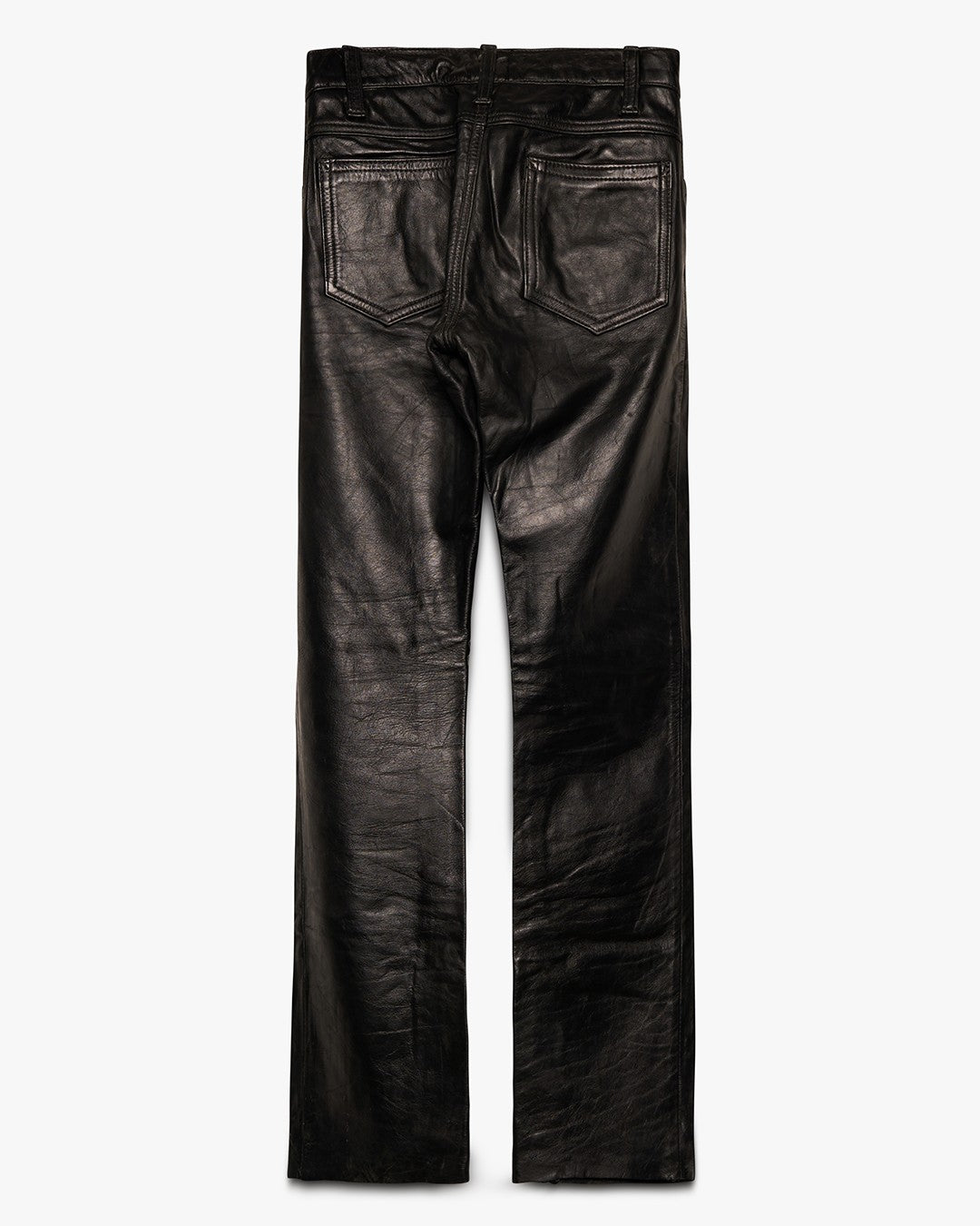 Leather Flared Moto Pants
