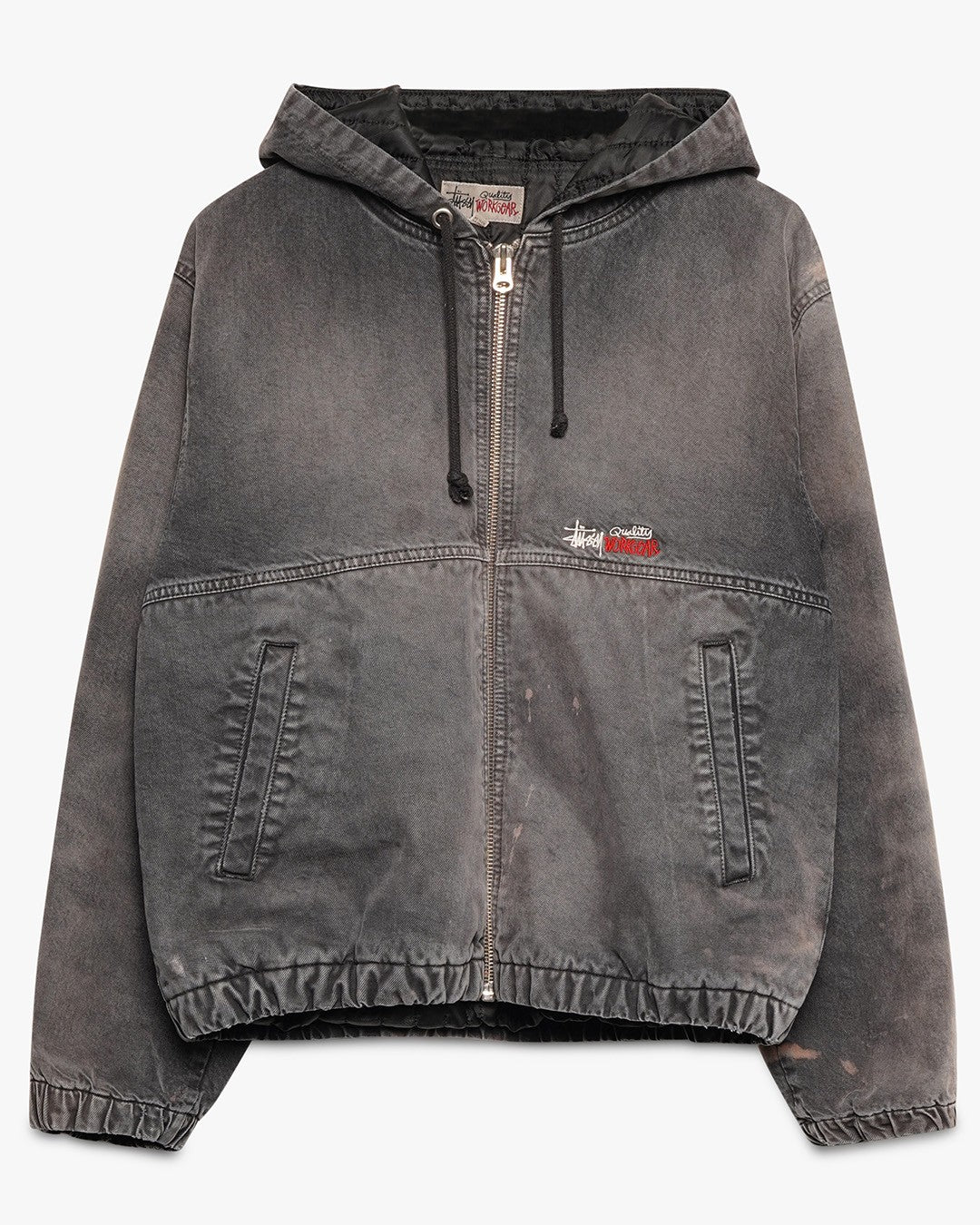 Steel Blue Stussy Hooded Jacket