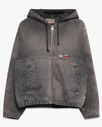 Steel Blue Stussy Hooded Jacket