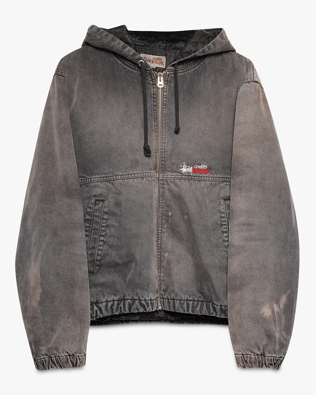 Steel Blue Stussy Hooded Jacket