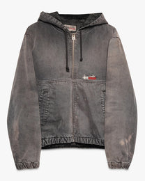 Steel Blue Stussy Hooded Jacket