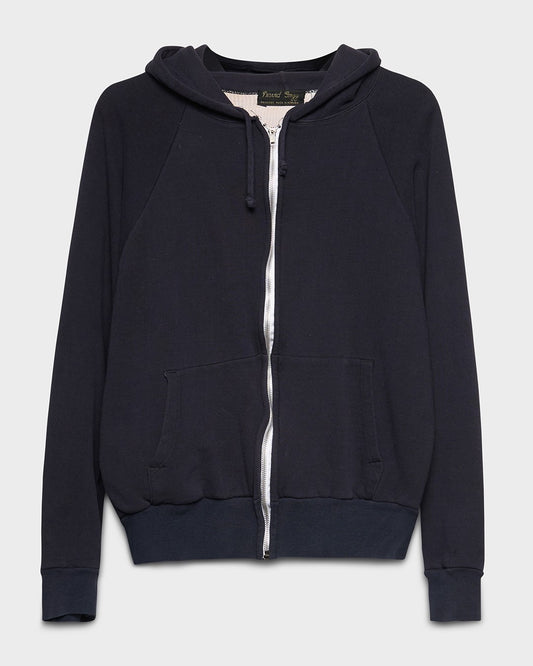 Thermal Lined Navy Blue Zip-Up Hoodie