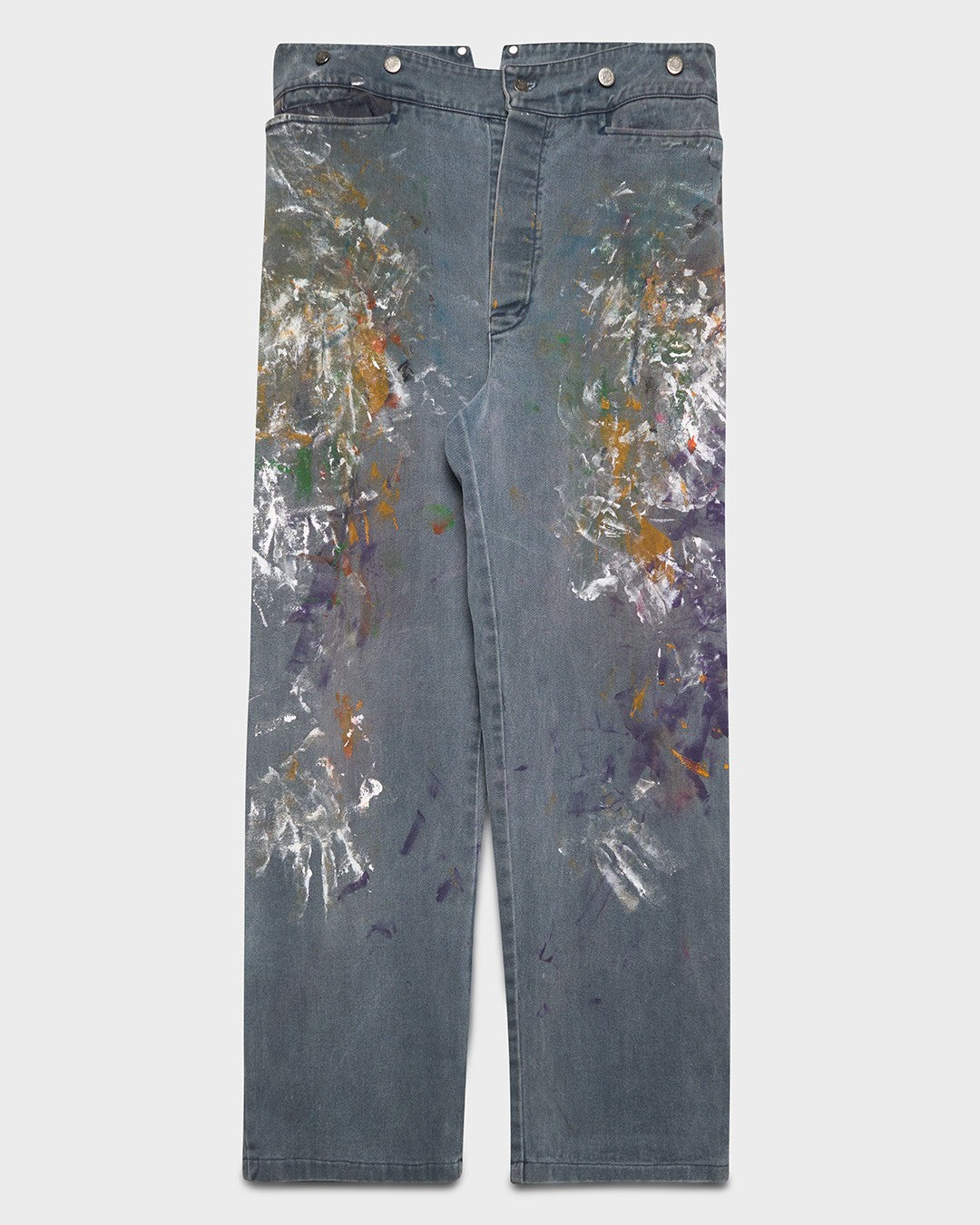 Painted Buckle Back Workwear Pants