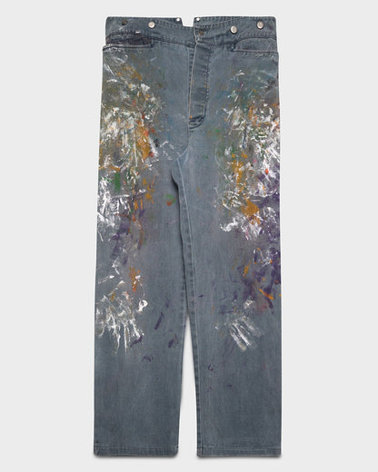 Painted Buckle Back Workwear Pants