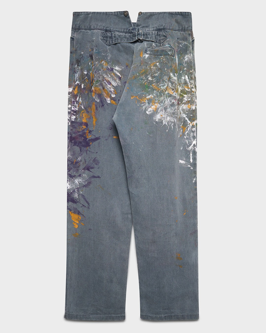Painted Buckle Back Workwear Pants