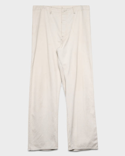 White HBT French Workwear Pants