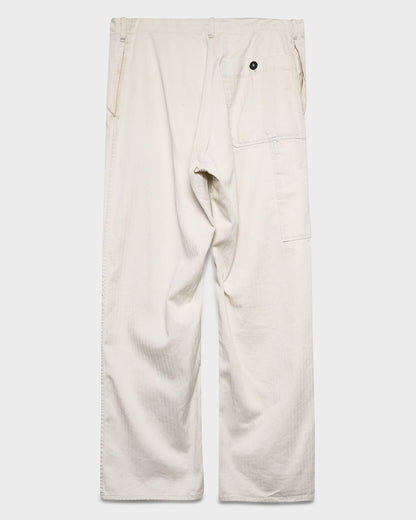White HBT French Workwear Pants