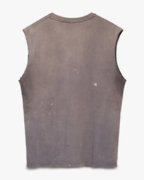 Painted &amp; Faded Cut Off Pocket Tee