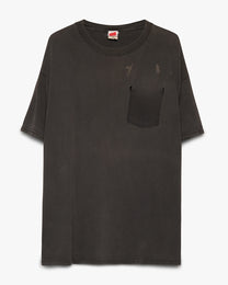 Faded &amp; Stained Removed Pocket Tee