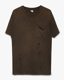 Distressed &amp; Faded Pocket Tee