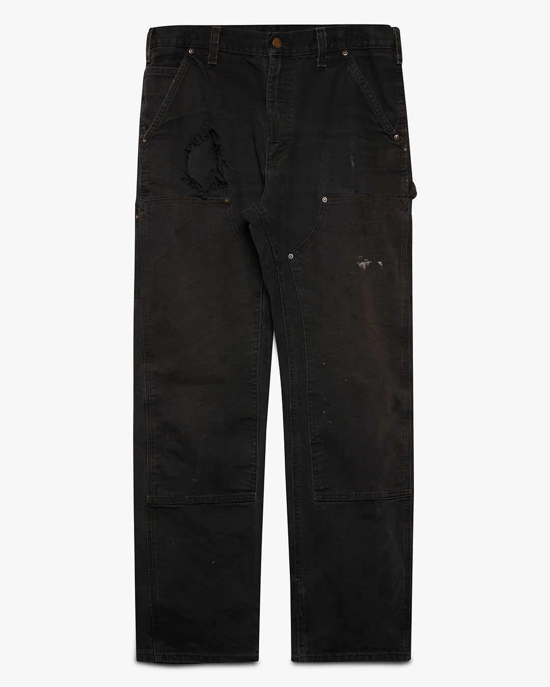 Distressed &amp; Painted Carhartt Double Knees