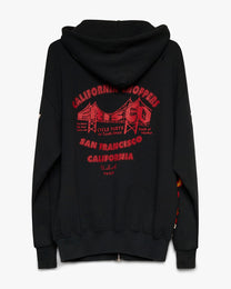 Frisco Flaming Skulls Zip Up Sweatshirt