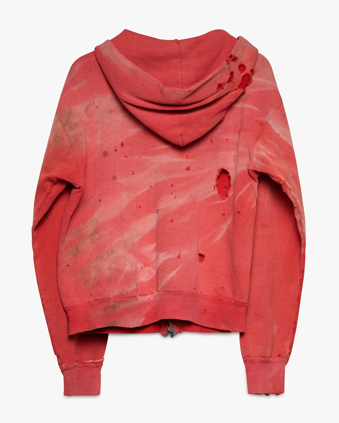 Distressed Broken Zip Sweatshirt