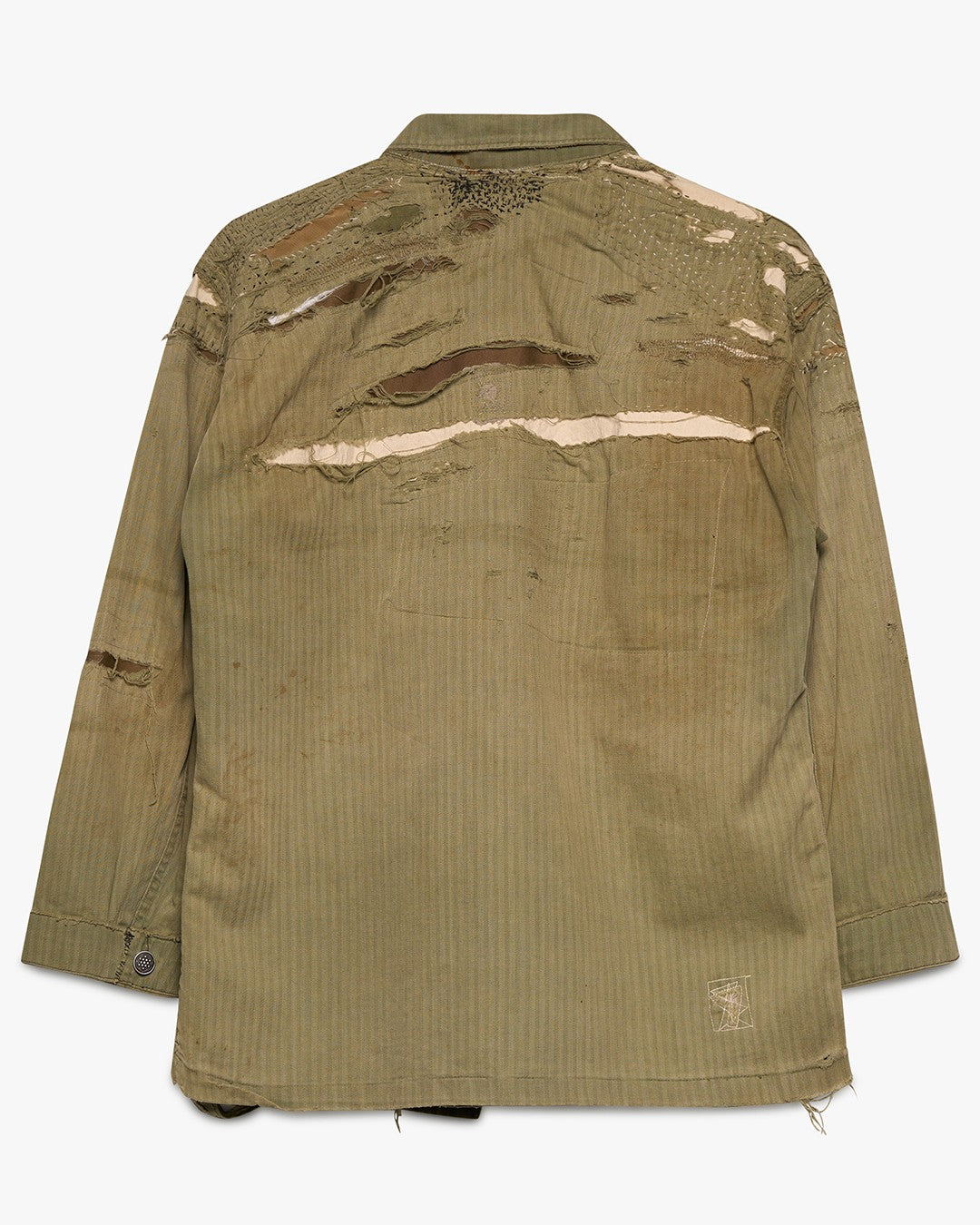 Repaired Military Button Down Jacket