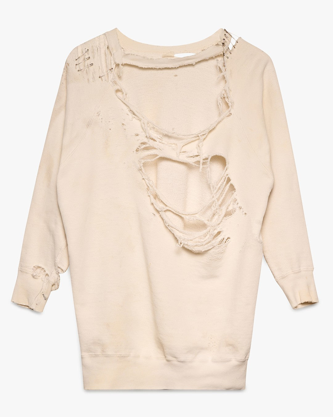Thrashed White Sweatshirt