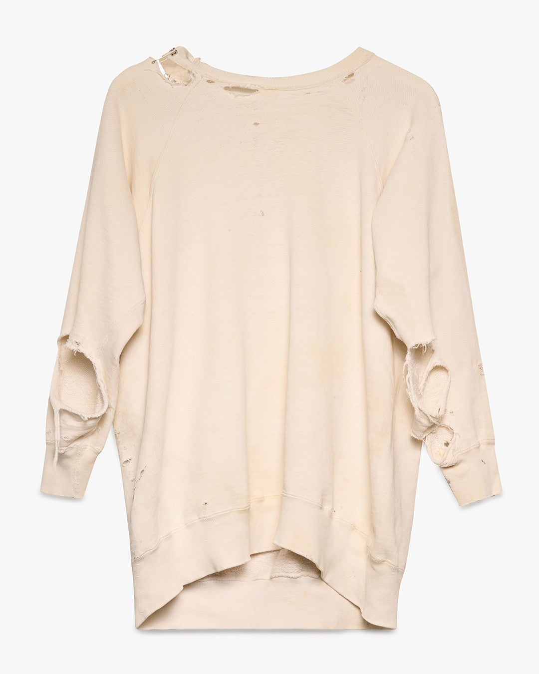 Thrashed White Sweatshirt