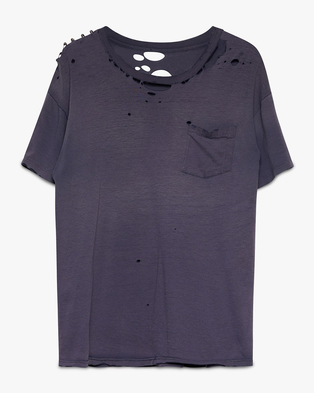 Thrashed Navy Blue Pocket Tee