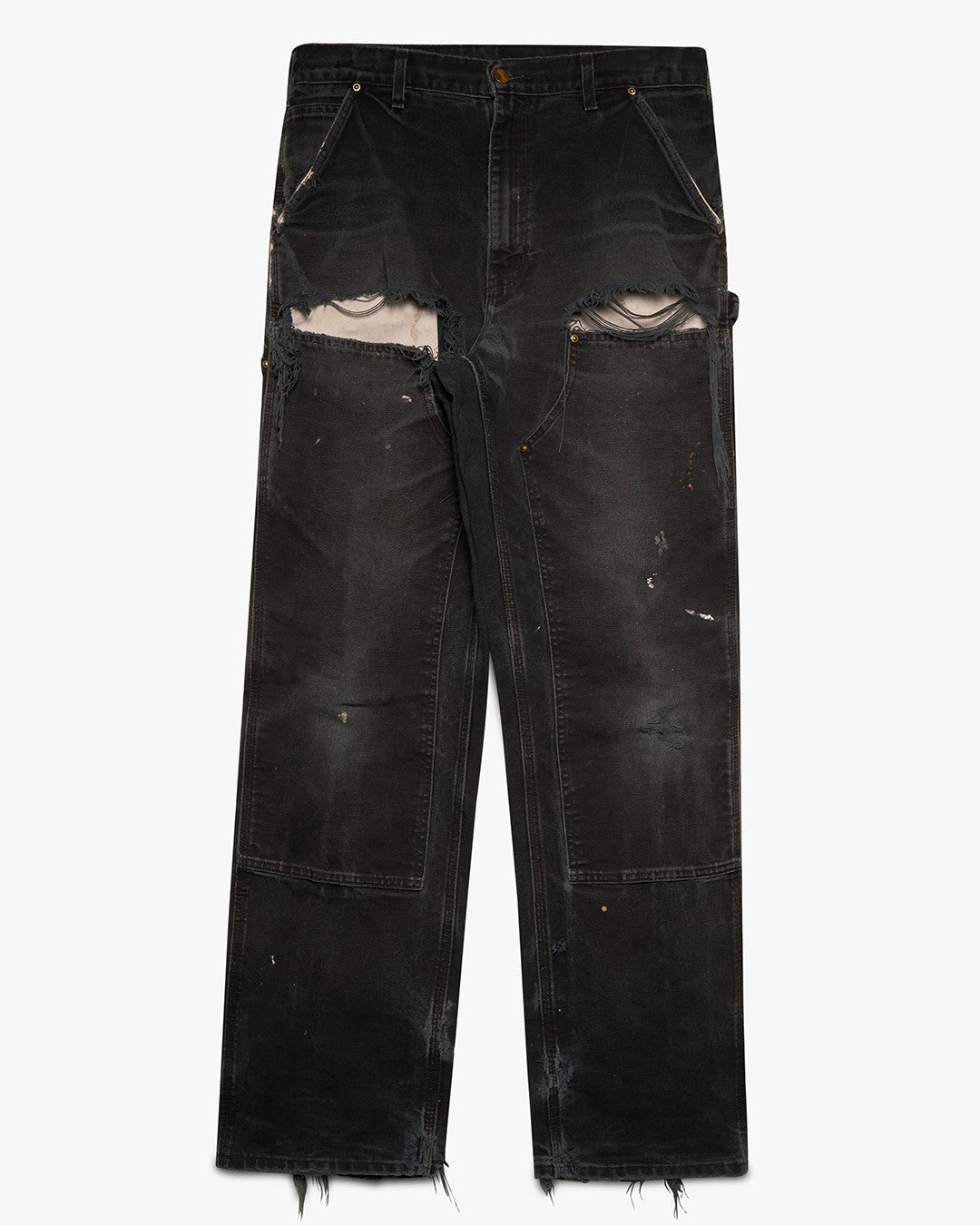 Thrashed/Faded Black Double Knees