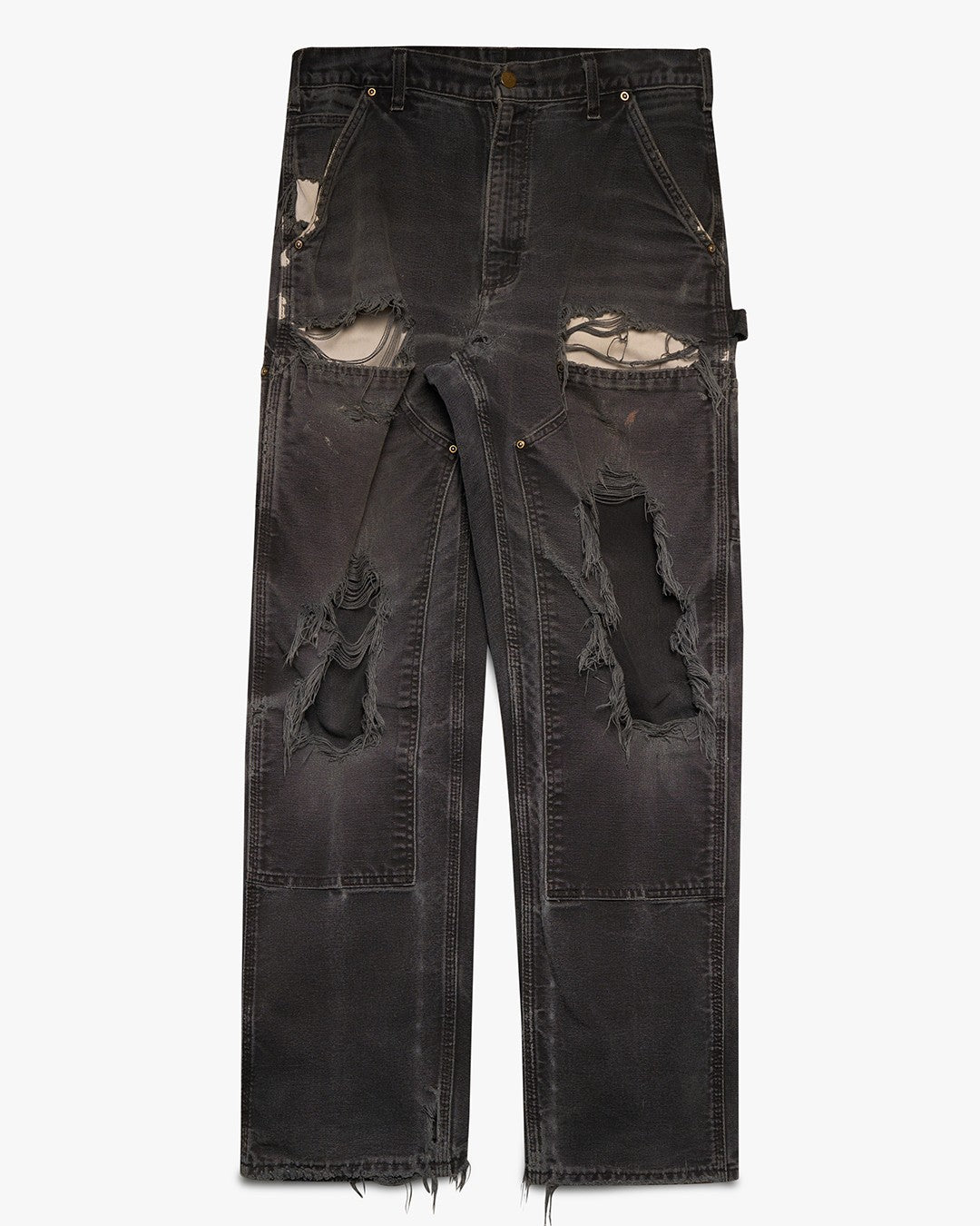 Thrashed/Faded Black Double Knees