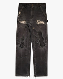 Thrashed/Faded Black Double Knees