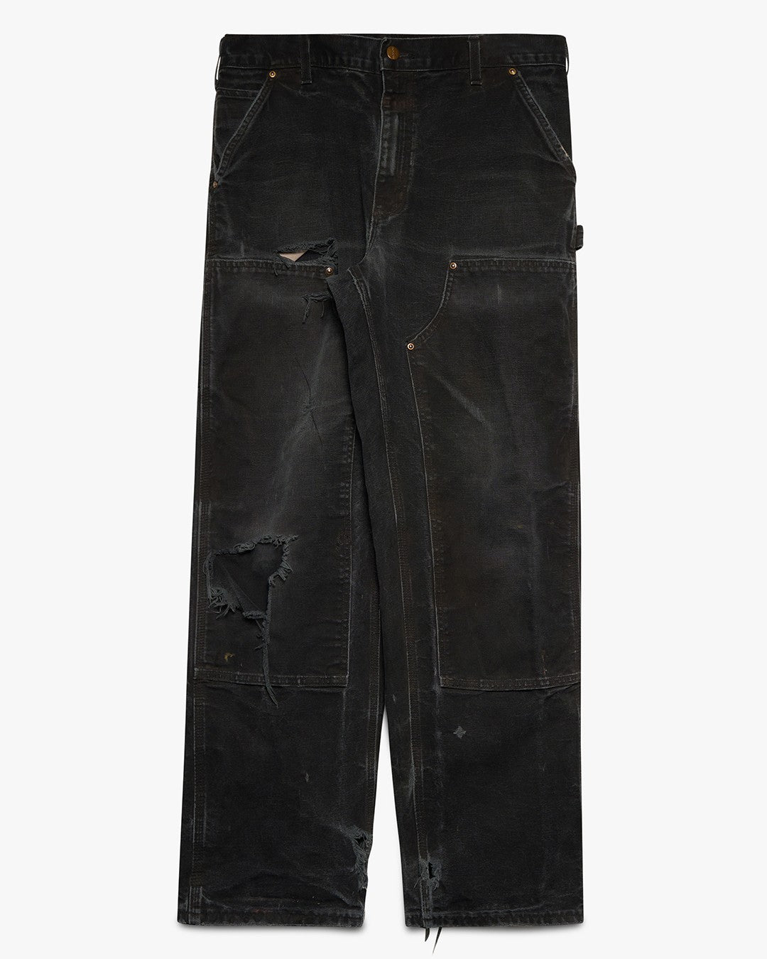 Distressed/Faded Black Double Knees