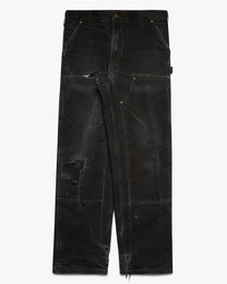 Distressed/Faded Black Double Knees