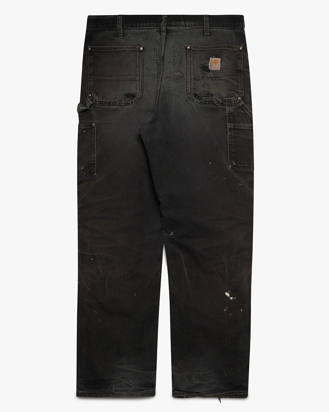 Distressed/Repaired Black Carhartt Double Knees