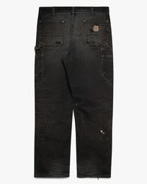 Distressed/Repaired Black Carhartt Double Knees