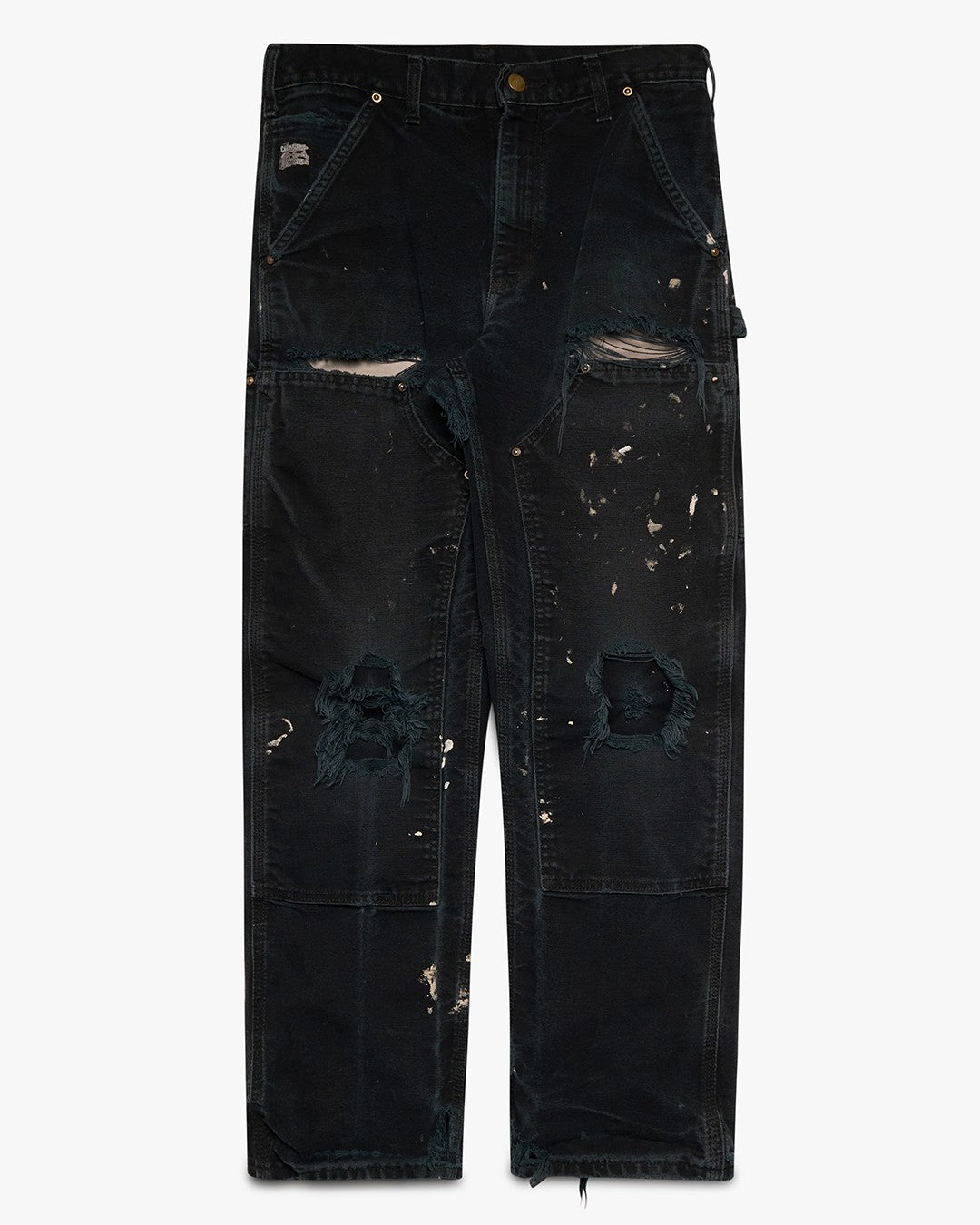 Thrashed Black Carhartt Double Knees