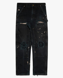 Thrashed Black Carhartt Double Knees