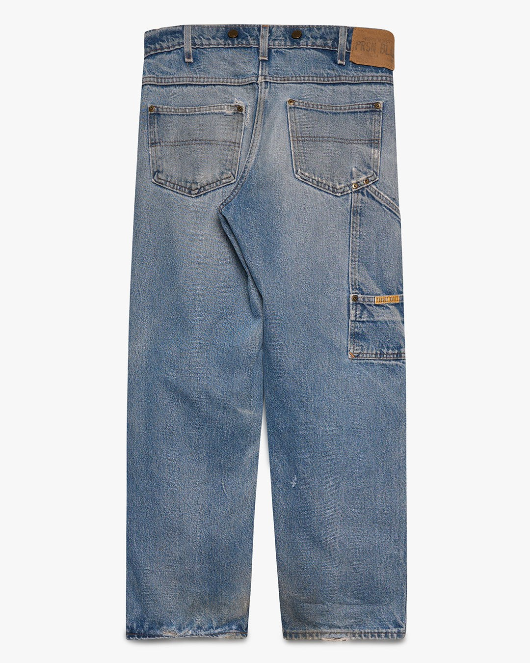 Faded/Distressed Denim Prison Blu Double Knees