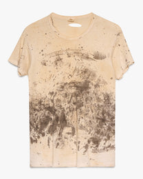 Stained Black White Tee