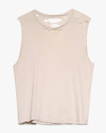 Thrashed White Cut-Off