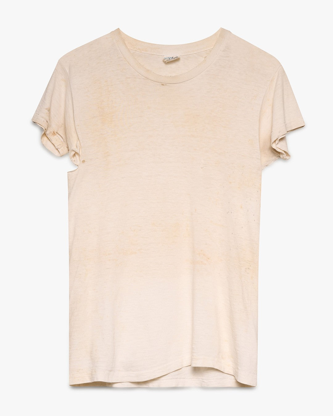Distressed/Stained White Blank Tee